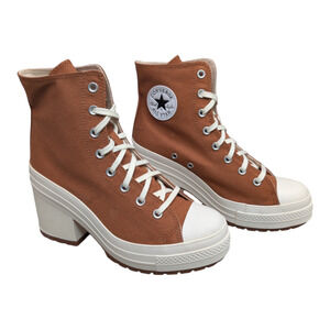 Converse Chuck 70 De Luxe Heel M9.5 W11.5 Tawny Owl Canvas Platform Sneaker NEW
